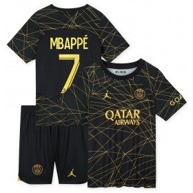 Günstige Fußballtrikots Paris Saint-Germain Mbappé 7 Kinder Fourth trikot 2022-23 Kurzarm